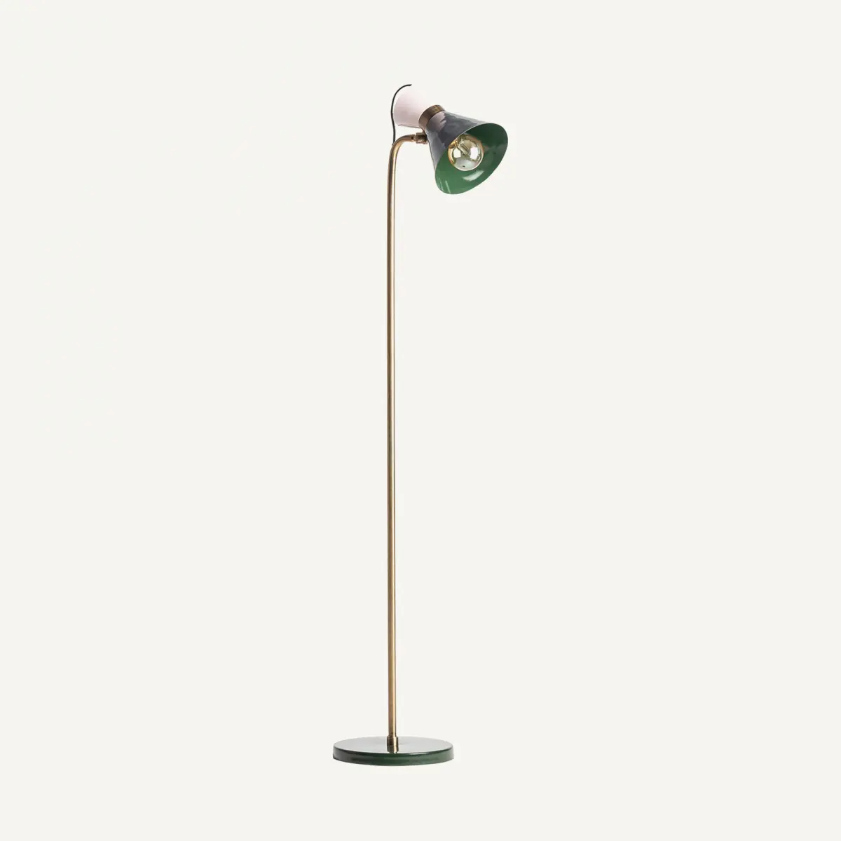 Lampadaire vert et doré  en laiton Vical Home 155cm