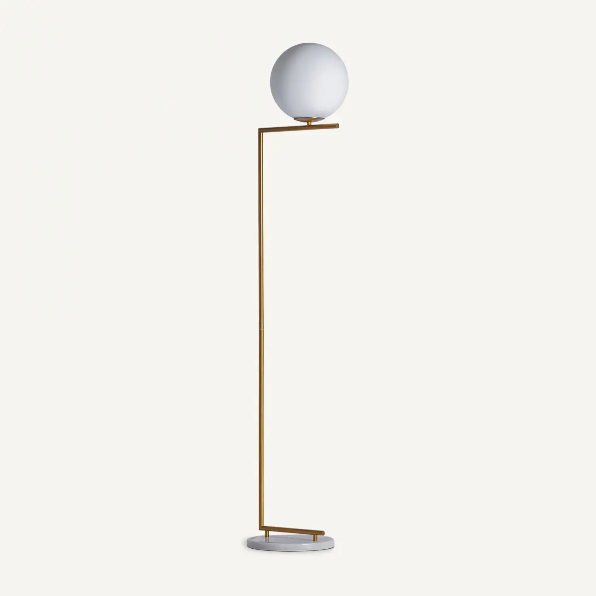 Lampadaire Boule blanc et or Vical Home 160cm