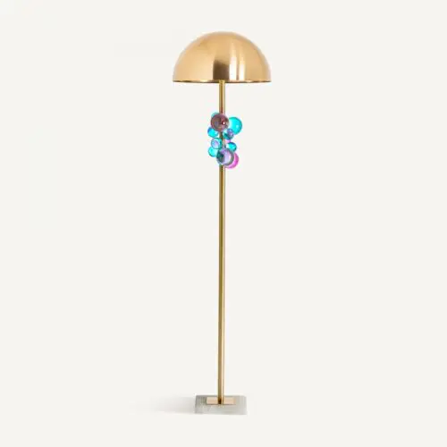 Lampadaire salon design Lampadaire Inch or bleu rose Vical Home