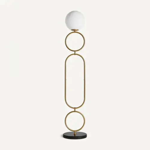 Lampadaire design Cercles blanc or Vical Home 157cm