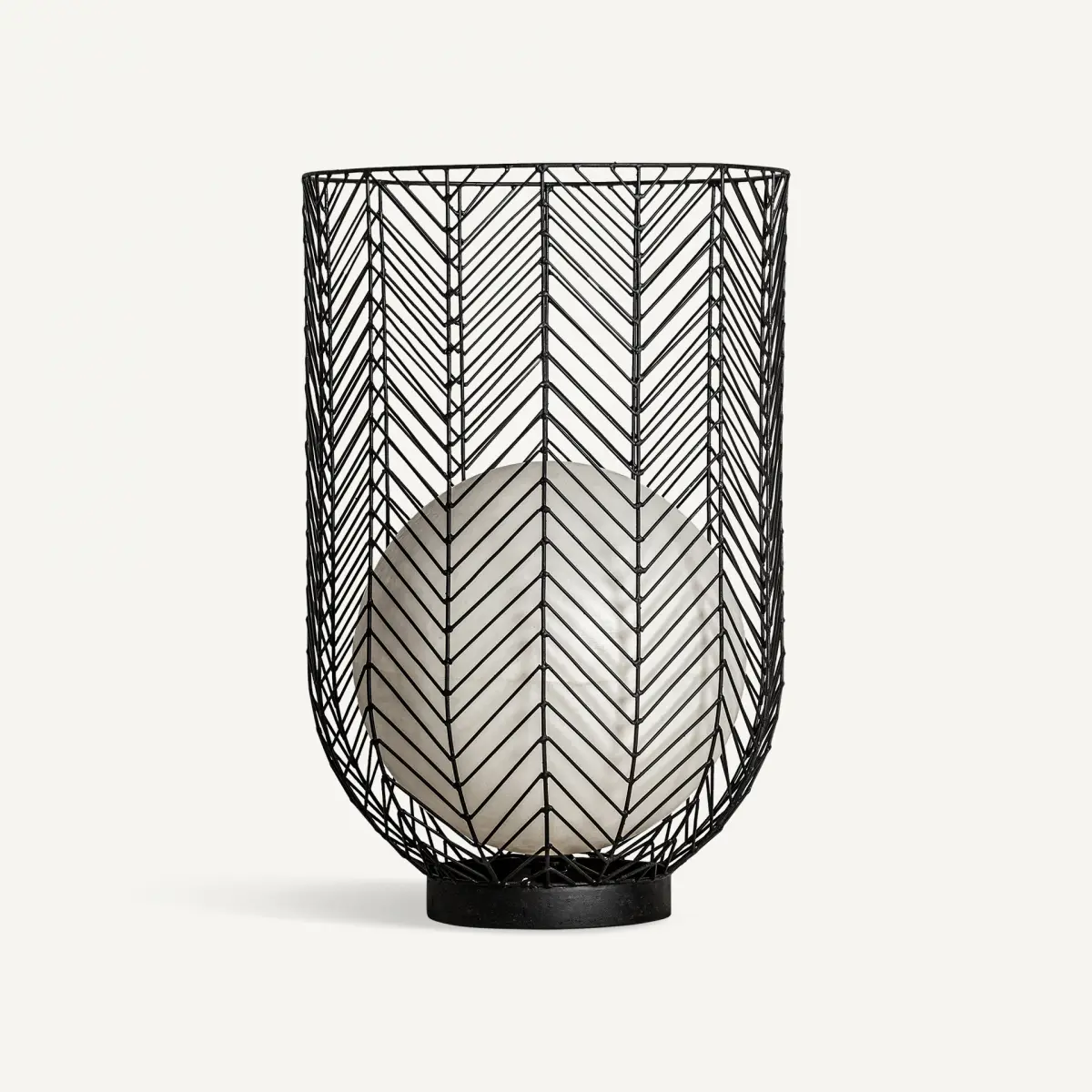 Lampe haute Plissé métal noir Vical Home 76cm