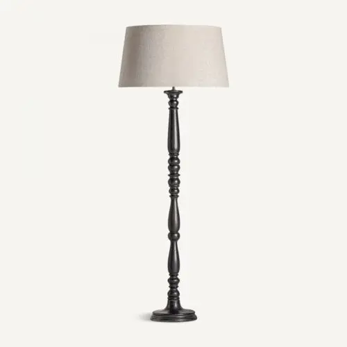 Lampadaire bois de mangue noir Vical Home 167cm