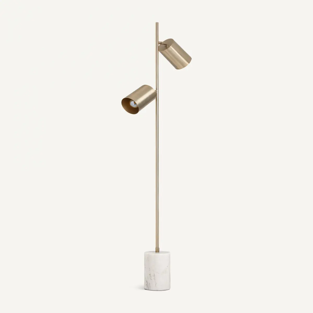 Lampadaire duo blanc et or Vical Home 150cm