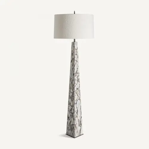 Lampadaire salon design Lampadaire marbre blanc gris Vical Home