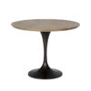 Table tulipe ronde bois d’orme métal noir Thai Natura 100 - Talia