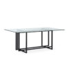 Table salle à manger en verre pieds noir Thai Natura - Candio – Image 2