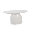 Table design ovale blanche Thai Natura 160 - Oligra