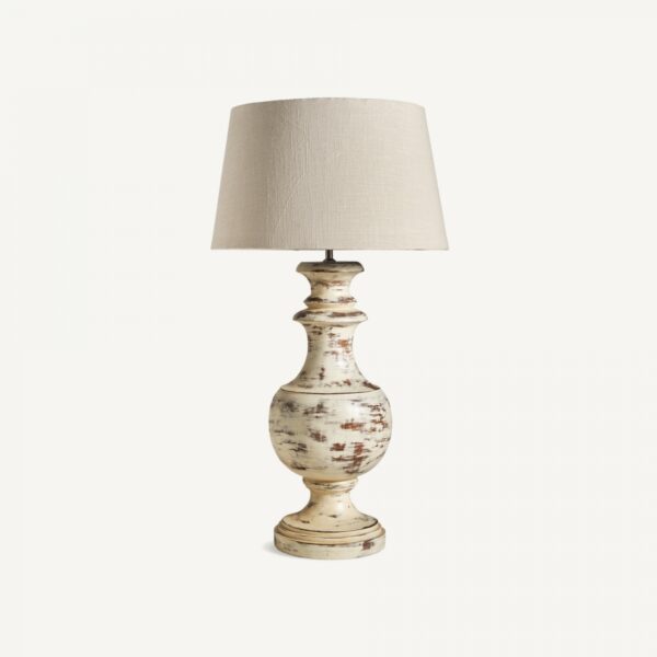 Lampe de salon style provençal bois décapé Vical Home 29535