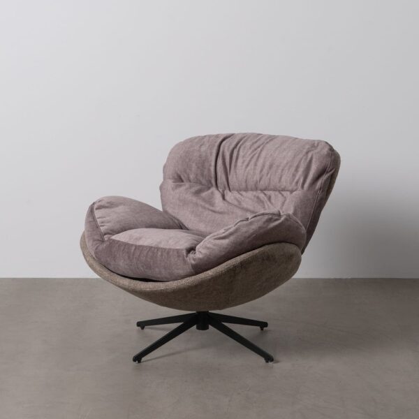 Fauteuil pivotant taupe Zephyr Ixia