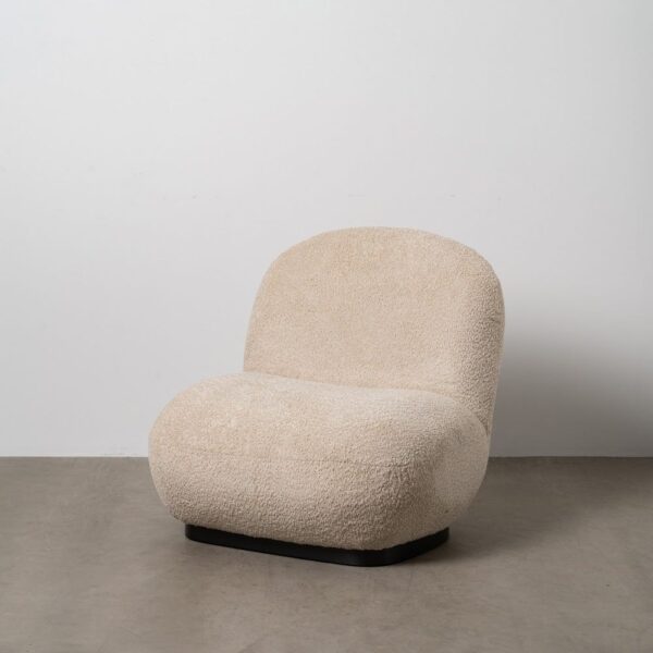 Fauteuil beige bouclé Lunara Ixia