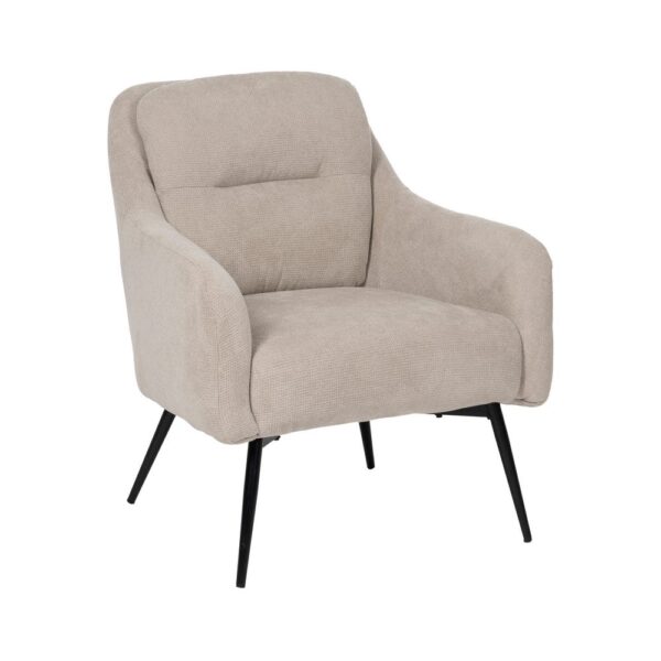 Fauteuil tissu beige Selva Ixia