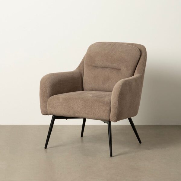 Fauteuil tissu taupe Selva Ixia