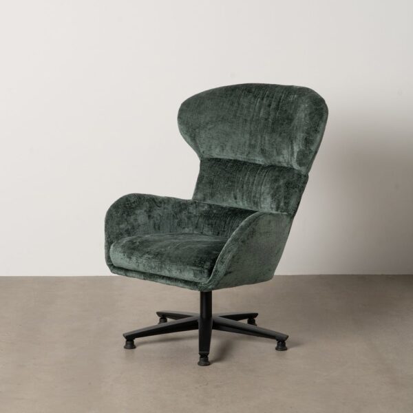 Fauteuil pivotant velours vert Sienna Ixia