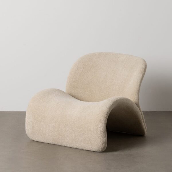 Fauteuil design beige Osiris Ixia