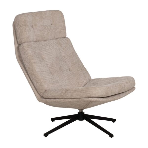 Fauteuil pivotant beige Eris Ixia