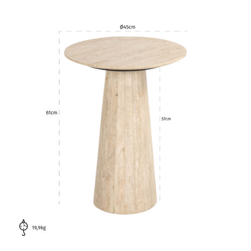 Table d'appoint Cavo beige Richmond Interiors 3