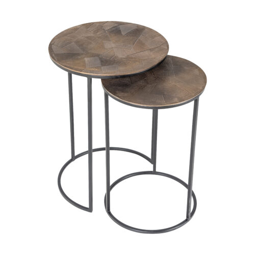 Table d'appoint Tulum Richmond Interiors set de 2 2