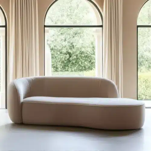 Canapé en tissu beige 3 places Nymeria Ixia L229