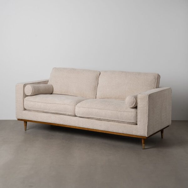 Canapé beige bouclé 3 places Venetto L215 - 2