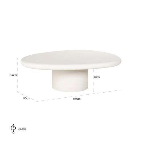 Table de salon Bloomstone Richmond Interiors 110x90 dimensions