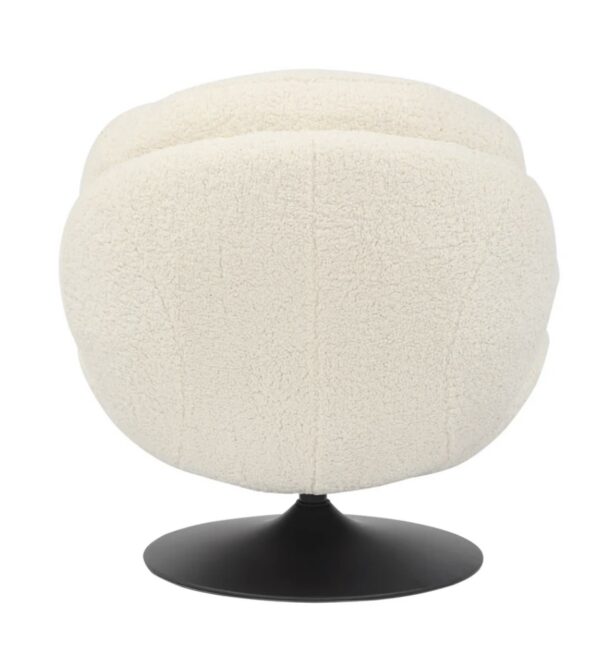 Fauteuil Topi blanc bouclé Zago – Image 4