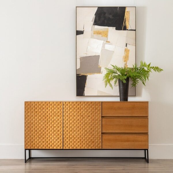 Buffet salon bois sculpté design Nexar Ixia 160