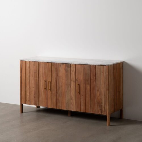Buffet bois acacia plateau marbre Ixia 160