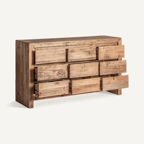 Buffet Breive bois de pin recyclé marron vieilli 161 cm Vical Home — vue 3