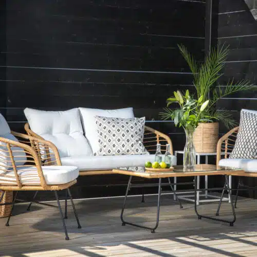 Salon de jardin en rotin 4 places Vega