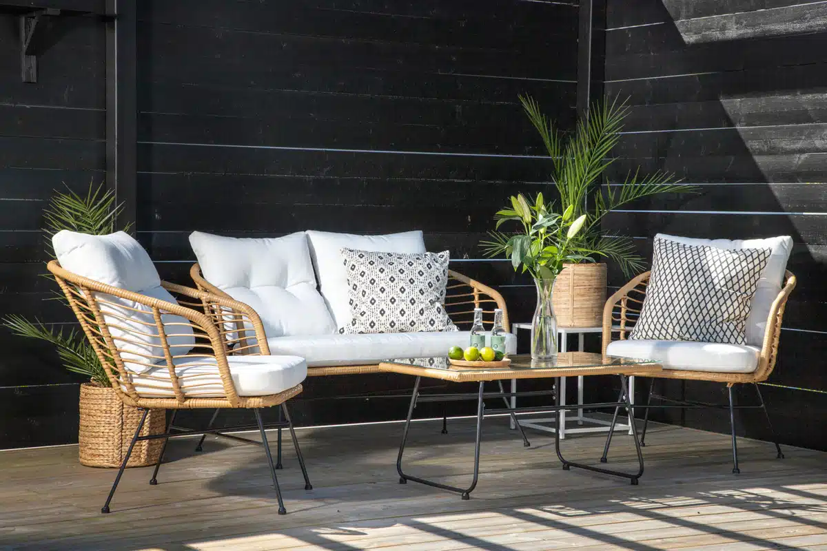 Salon de jardin en rotin 4 places Vega