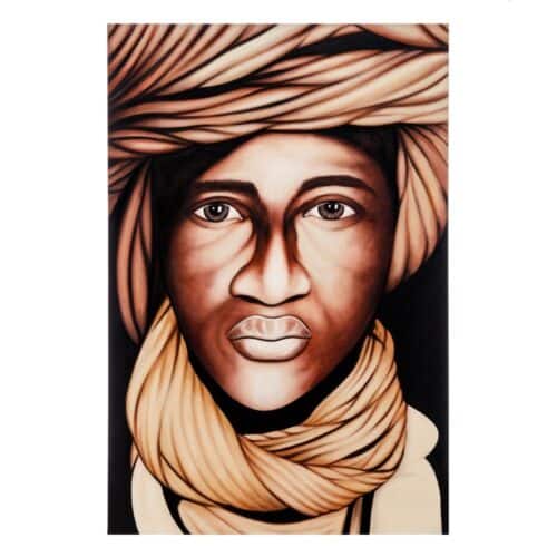 Impression sur toile Homme blanc noir 100 x 150 Ixia - 151141