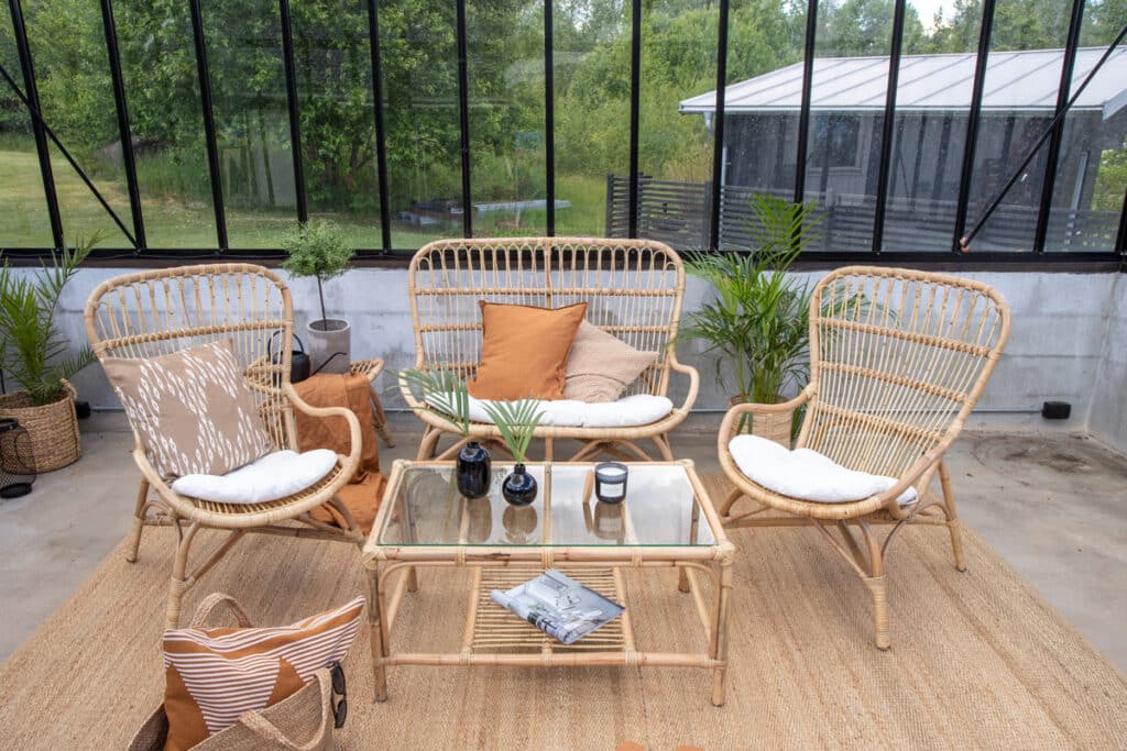 Salon de jardin en rotin naturel Calice | Paiement 12X