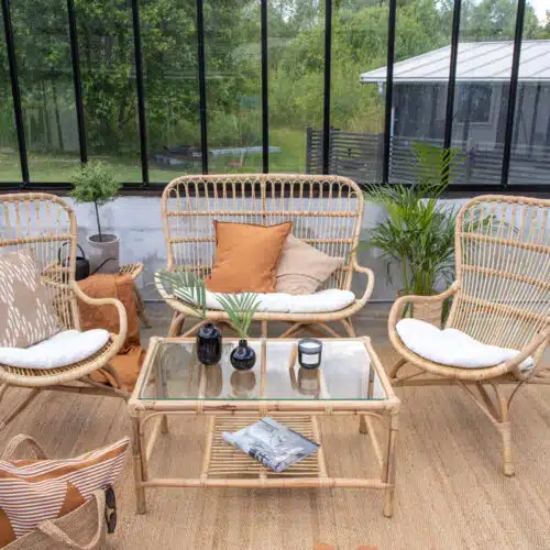 Salon de jardin en rotin naturel Calice