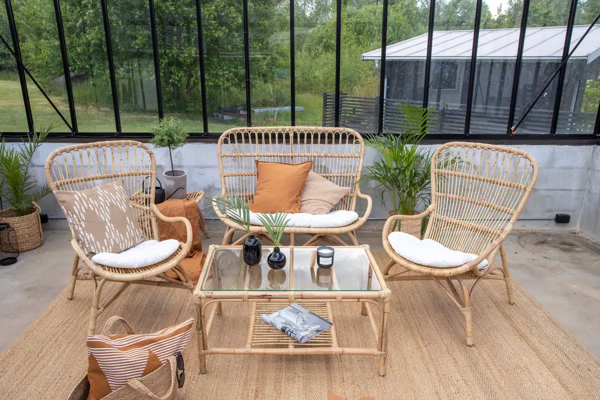 Salon de jardin en rotin naturel Calice