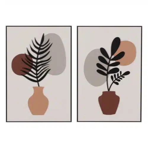 Tableau et toile Tableau vase relief 40 x 60 Ixia x 2 - 611944