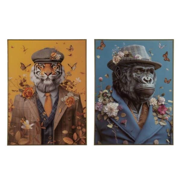 Tableau verre trempé Animaux 60 x 80 Ixia x 2 - 613748
