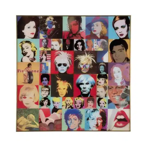 Tableau et toile Tableau Pop art verre trempé 80 x 80 Ixia - 613750