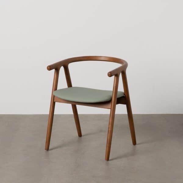 Fauteuil de table bois d’orme Kaloa vert Ixia