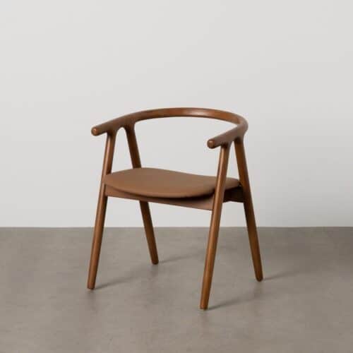 Fauteuil de table bois d’orme Kaloa marron Ixia