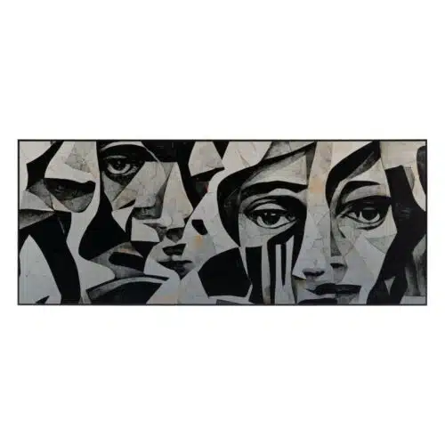 Tableau et toile Tableau Aluminium Visages 125 x 50 Ixia - 614401