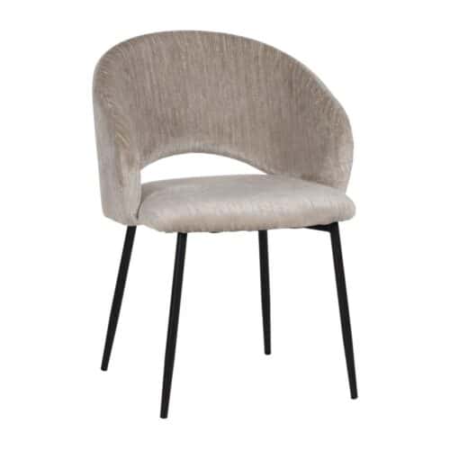 Chaise velours beige glace Ixia