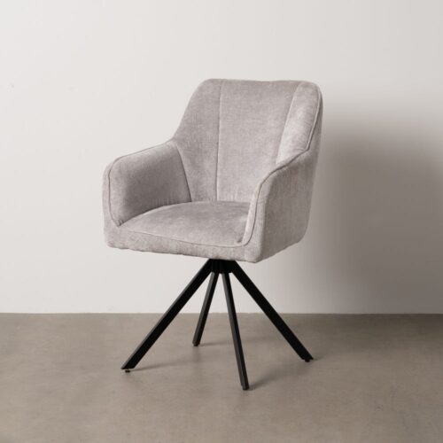 Chaise pivotante gris pied noir Juno Ixia