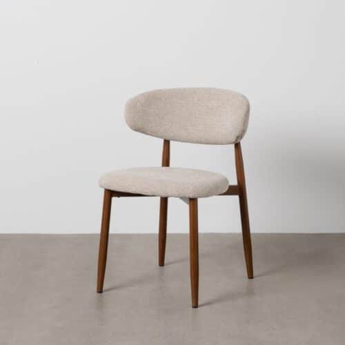 Chaise tissu beige Ginny Ixia
