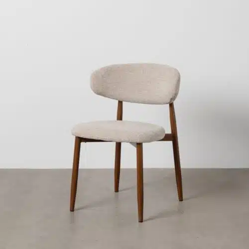 Chaise salle a manger Chaise tissu beige Ginny Ixia