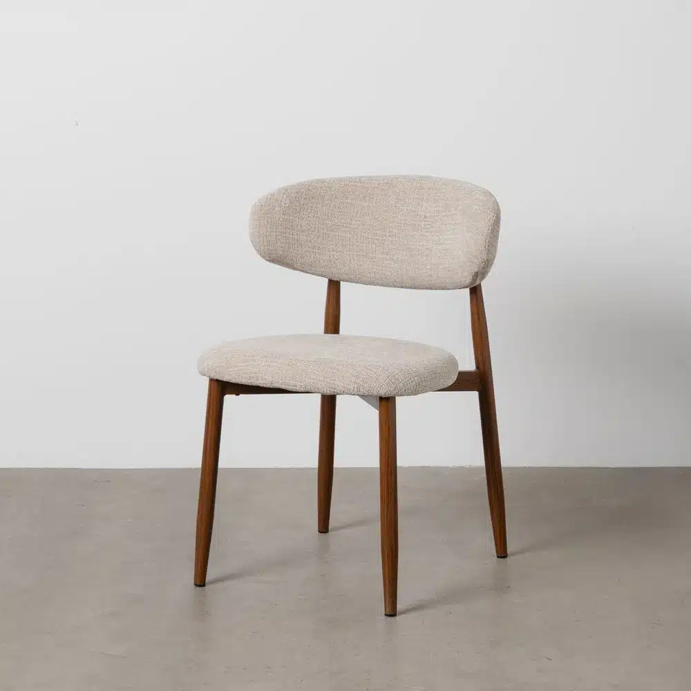 Chaise tissu beige Ginny Ixia