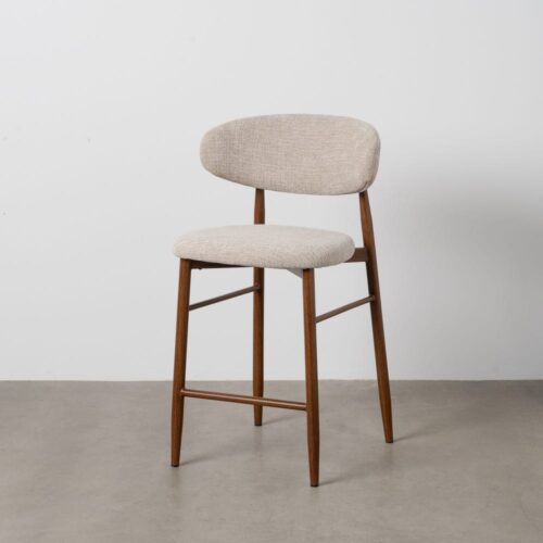 Tabouret tissu beige Ginny Ixia 65cm