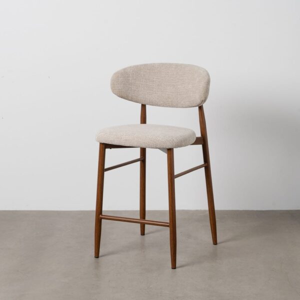 Tabouret tissu beige Ginny Ixia 65cm