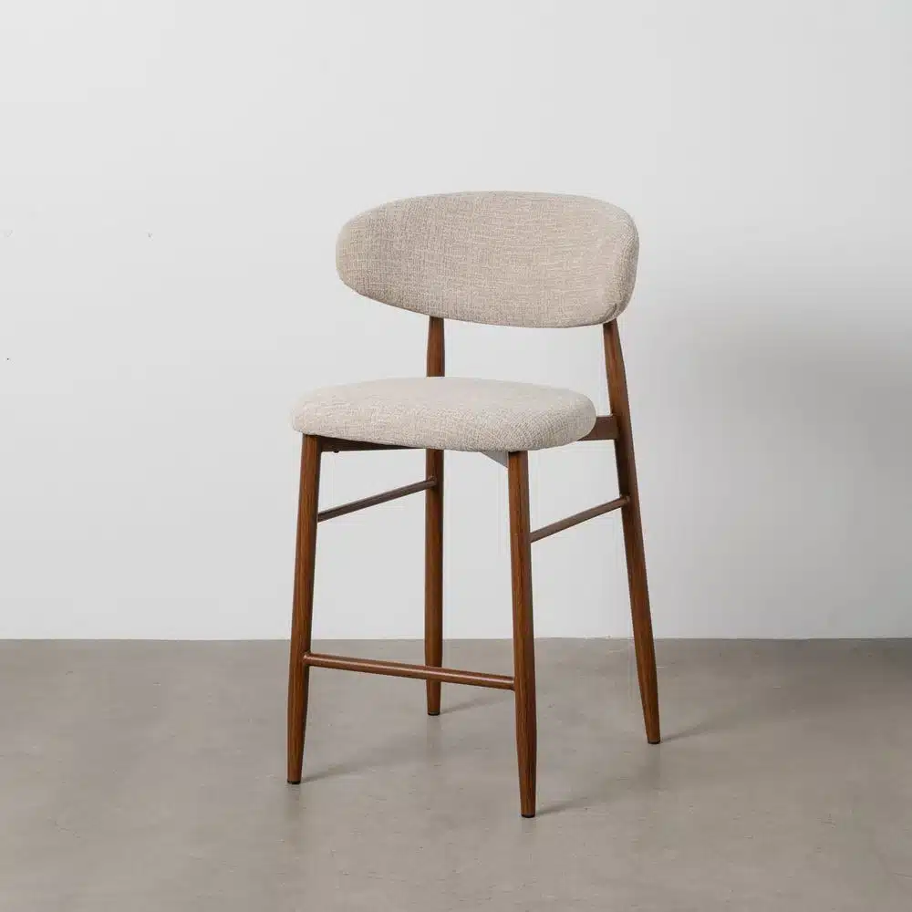 Tabouret tissu beige Ginny Ixia 65cm Tabouret tissu beige Ginny Ixia 65cm – Image 5