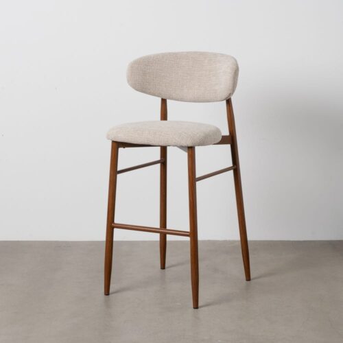 Tabouret tissu beige Ginny Ixia 75cm