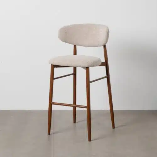 Tabouret tissu beige Ginny Ixia 75cm